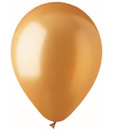 12" CTI PartyLoon Brand Latex Balloons (100 Per Bag) Metallic Gold