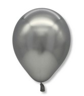 5" Decomex Luster Latex Balloons (50 Per Bag) Silver