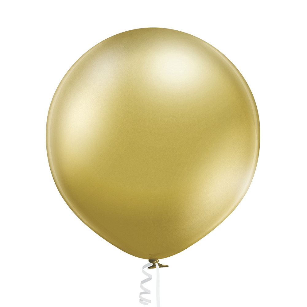 24" Ellie's Brand Latex Balloons Glazed Gold (10 Per Bag)
