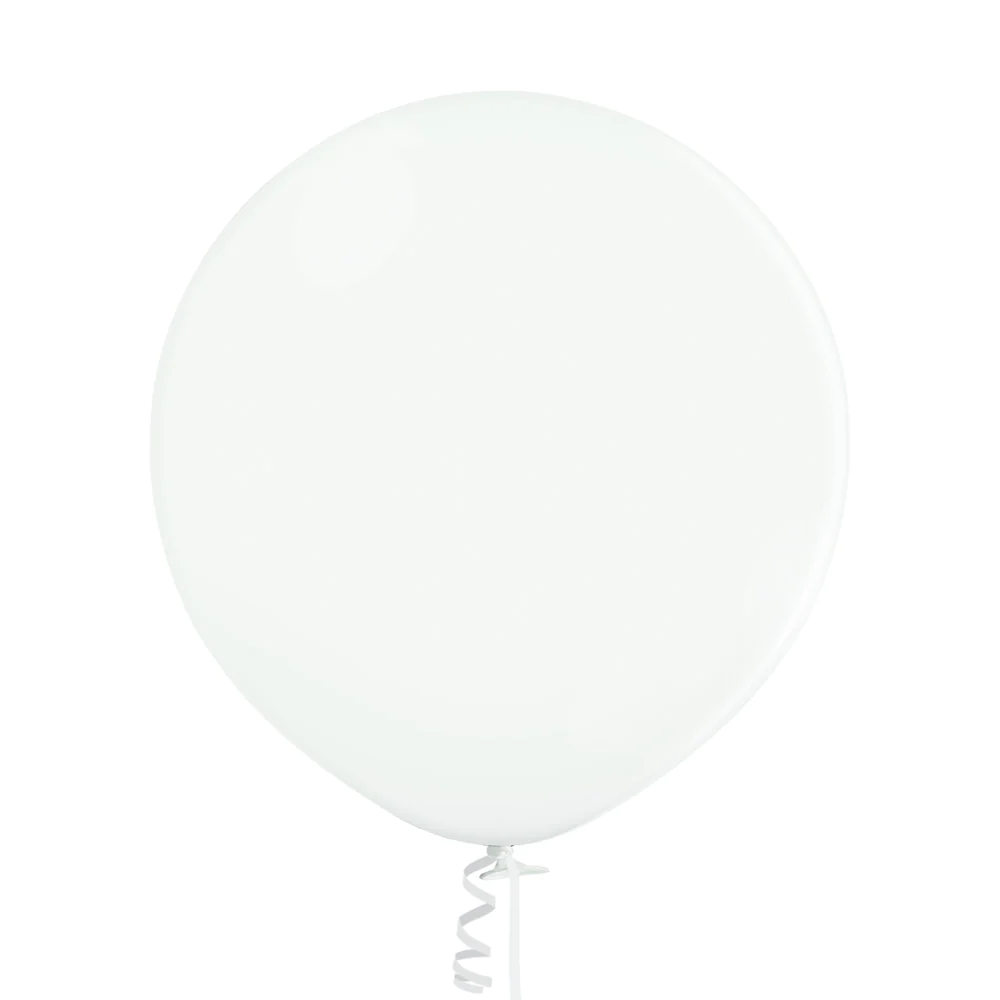 36" Ellie's Brand Latex Balloons White (2 Per Bag)