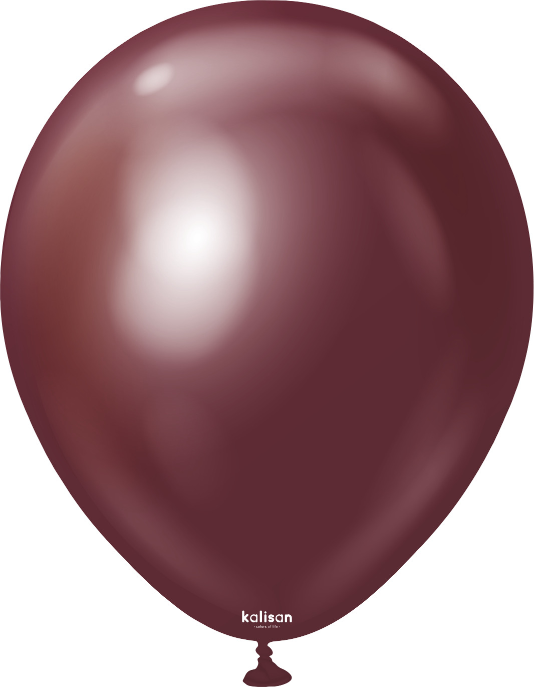 12" Kalisan Latex Balloons Mirror Burgundy (50 Per Bag)