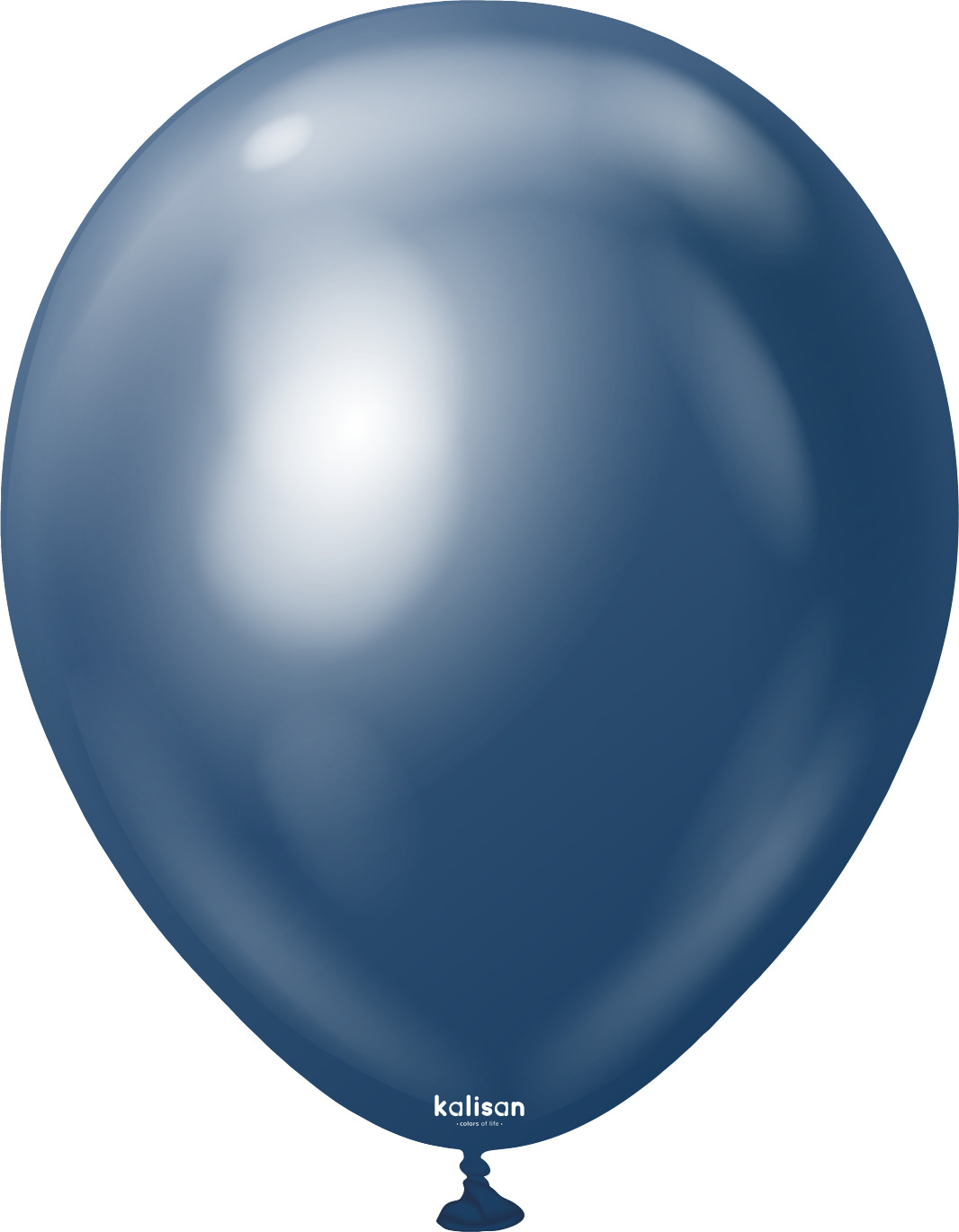 12" Kalisan Latex Balloons Mirror Navy (50 Per Bag)