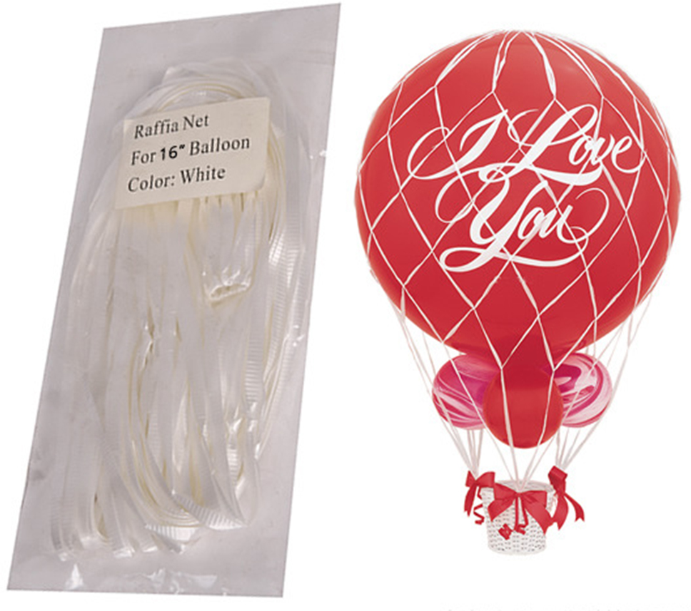 16" Raffia Balloon Net  (1 Per Bag)