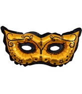 10" Airfill Only Gold Mask With Decoration Foil Balloon