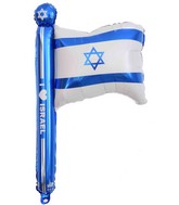 32" Airfill Only Israeli Flag Foil Balloon