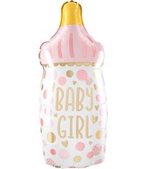 20" Baby Girl Bottle Foil Balloon