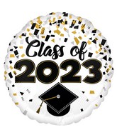 18" Graduation - Class of 2023 Confetti Foil Balloon
