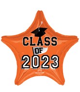 18" Graduation - Class of 2023 - Orange Foil Balloon