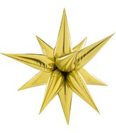 26" Decochamp Brand Starburst Gold Foil Balloon