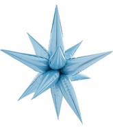 26" Decochamp Brand Starburst Light Blue Foil Balloon