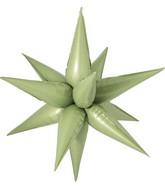 26" Decochamp Brand Starburst Olive Green Foil Balloon