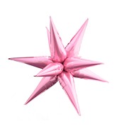 40" Colour Wheel Brand Foil Starbust Balloon Light Pink