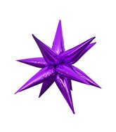 40" Color Wheel Brand Foil Starbust Balloon Purple