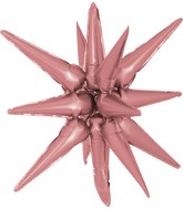 22" Decochamp Brand Starburst Dusty Rose Foil Balloon