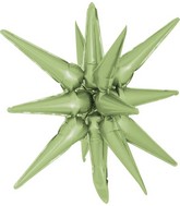 22" Decochamp Brand Starburst Olive Green Foil Balloon