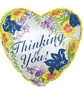 18" Thinking of You Floral Balloon