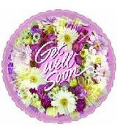 4" Airfill Only Get Well Wreath of Flowers Balloon