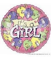 4" Airfill Only It's a Girl Banner Balloon