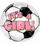 4" Airfill Only It's a Girl Soccer Ball Balloon