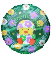 9" Airfill Only Balloon Welcome Baby Chick Floral