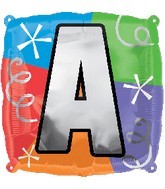 18" Designer Square Letter Balloon "A"