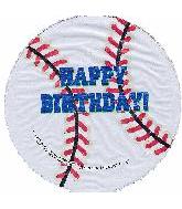 4" Airfill Only Baseball Happy Birthday Balloon