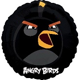18" Angry Birds Black Bird Mylar Balloon
