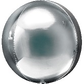 16" Silver Orbz Balloon