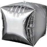 16" Silver Cubez Balloon