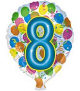 17" Number Shaped "8" Packaged Balloon
