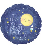 18" I Love You to The Moon and Back Packaged Balloon