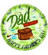 4" Airfill Only Happy Father's Day Dad Gone Fishing Balloon