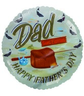 9" Airfill Only Dad Gone Fishing Fathers Day Balloon