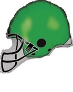 30" Green Football Balloon Helmet