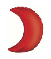 36" Solid Red Moon Balloon