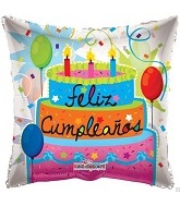 9" Airfill Only Feliz Cumpleanos Balloon (Spanish)