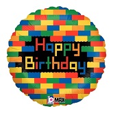 18" Birthday Blocks Balloon