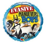 18" Evasive Manuevers Boys - The Penguins Mylar Balloon