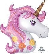 33" Jumbo Mylar Magical Unicorn Balloon
