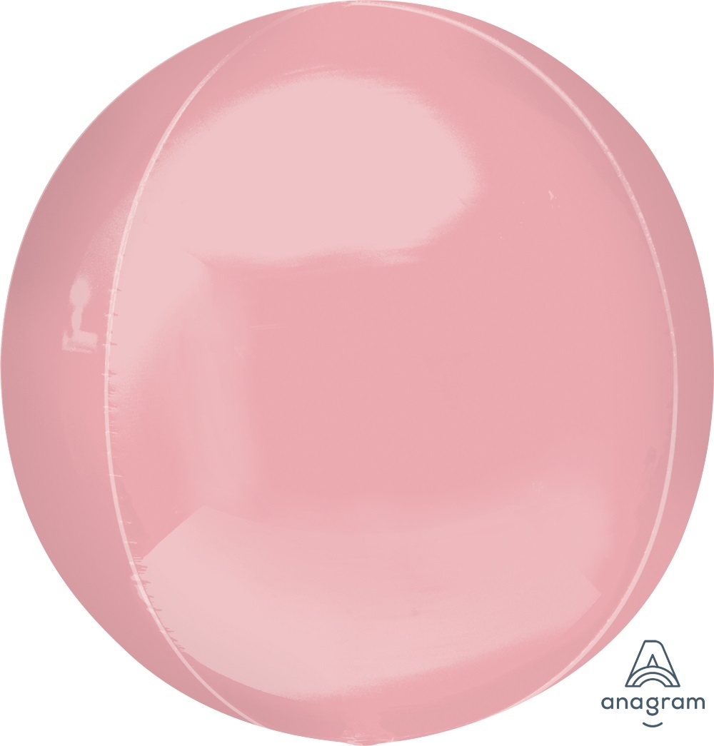 16" Orbz Pastel Pink Orbz Foil Balloon