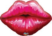 14" Airfill Only Red Kissey Lips Shape Balloon