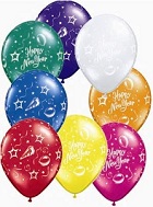 11" New Year Party Jewel Assortment (50 Count) Latex Balloons