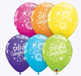 11" Feliz Cumpleanos! Party Special Assortment (50 Count) Balloon (Spanish)