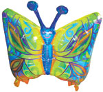 34" Fantasy Butterfly Mylar Balloon Packaged