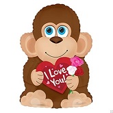 22" Mr. Loveable Monkey Balloon