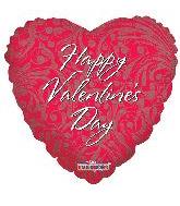 18" Happy Valentine's Day Cursive Script Balloon