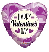 9" Airfill Only Happy Valentine's Day Gellibean Balloon