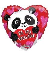 18" Panda Bear Be My Valentine Balloon