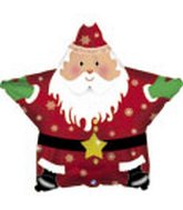 18" Star Santa Foil Balloon