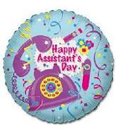 18" Happy Assistant Day Phone Balloon